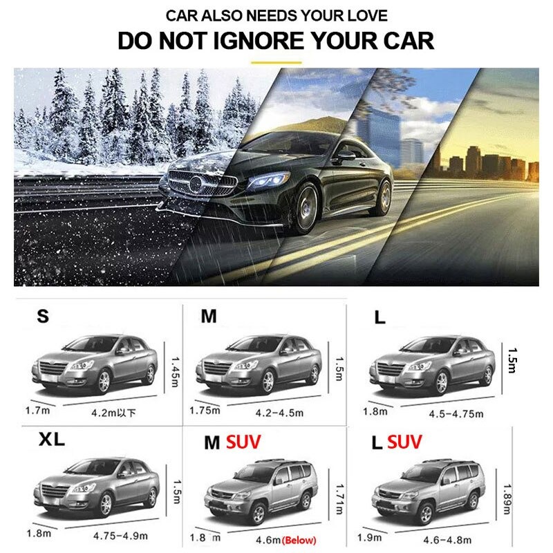 Couverture de Protection universelle imperméable pour voiture(الجودة العالية)